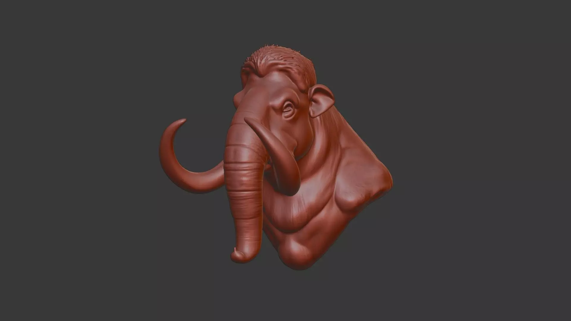 Woolly Mammoth Bust 3D Printable STL Model 3D print model_7