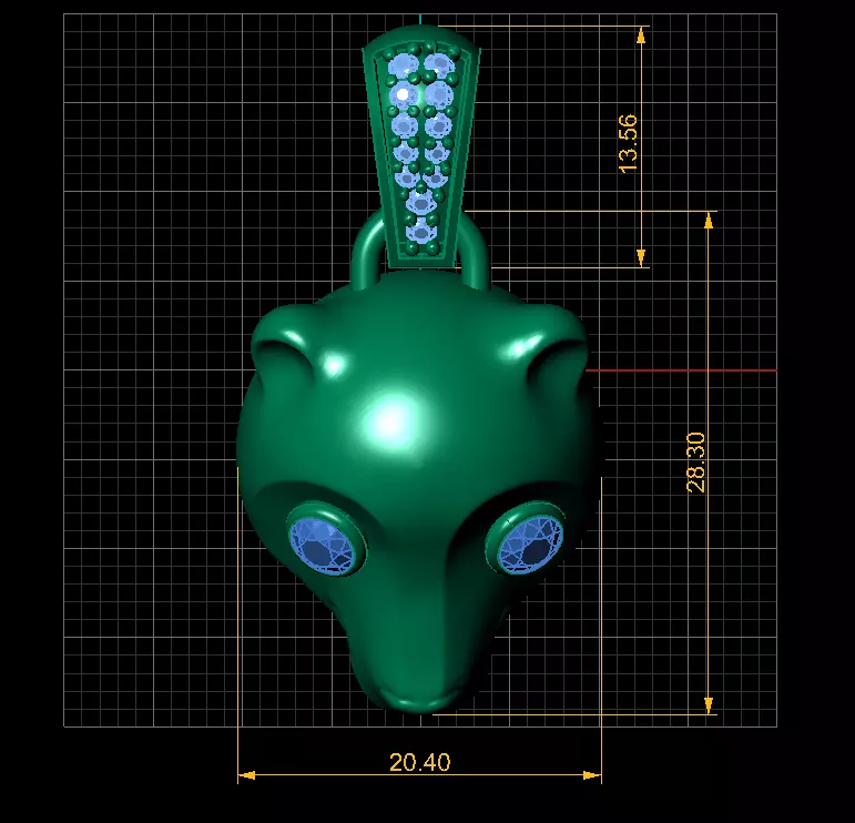 Kids Gold Locket Pendant 3D print model_3