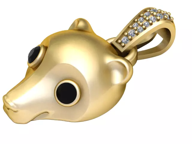 Kids Gold Locket Pendant 3D print model_1