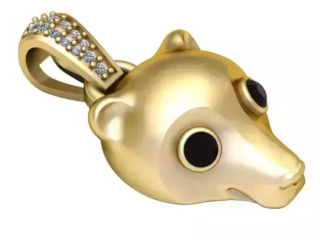 gold dog locket pendant