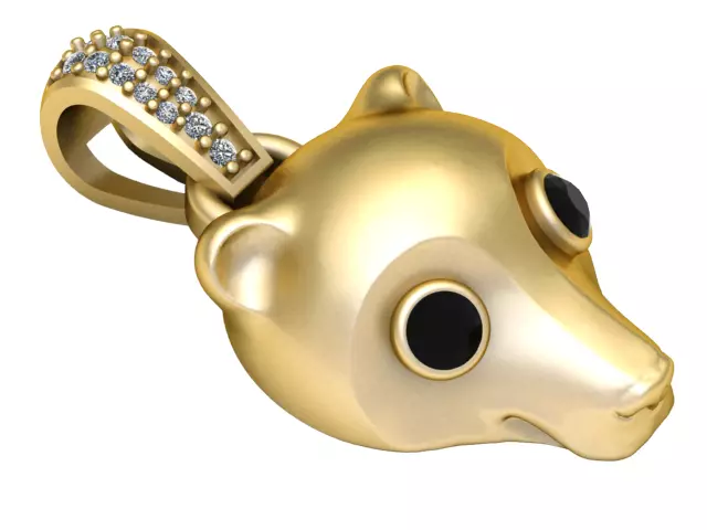 kids gold locket pendant 3D print model