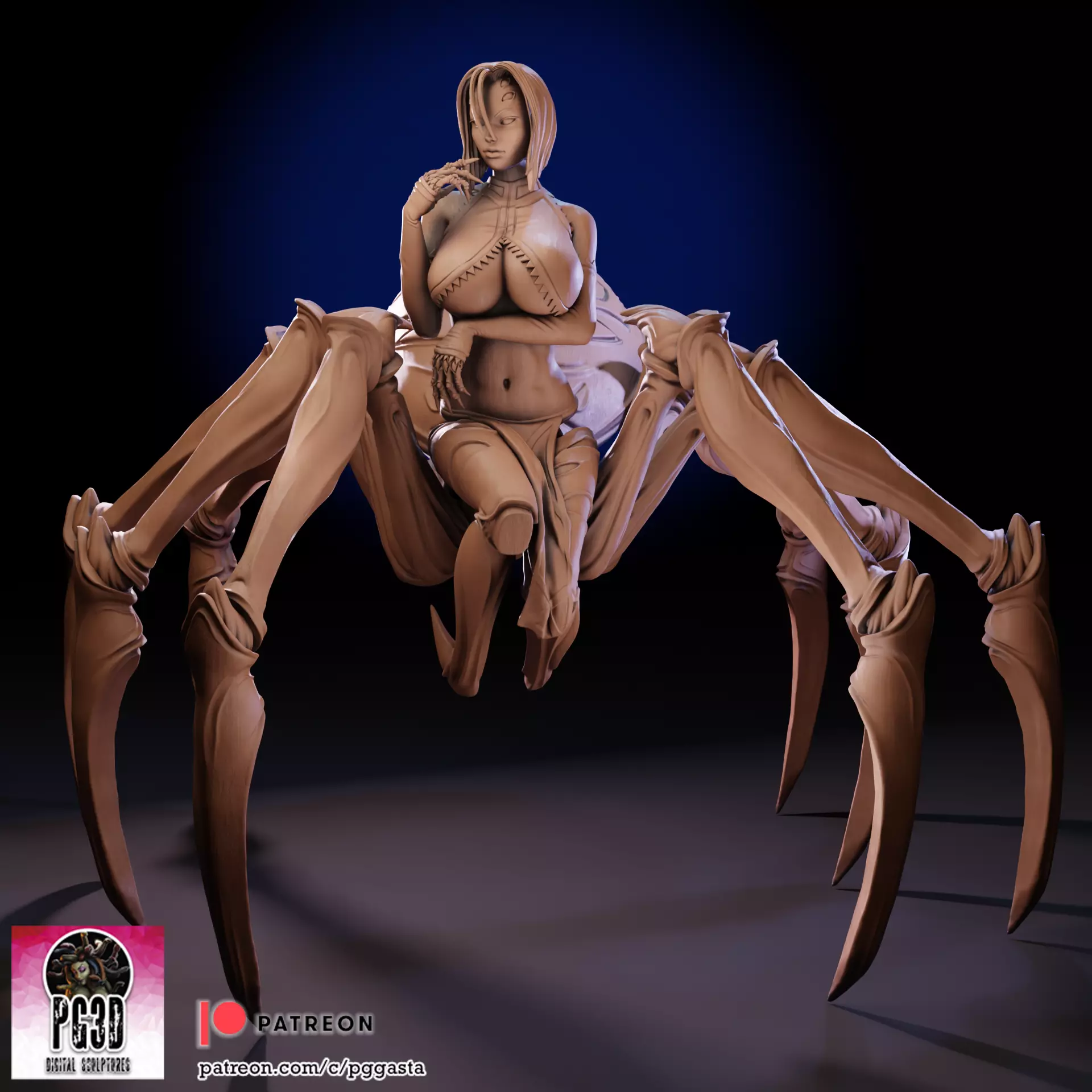 Rachnera Arachnera 1to10 Scale 3D Statue Monster Musume 3D print model_0