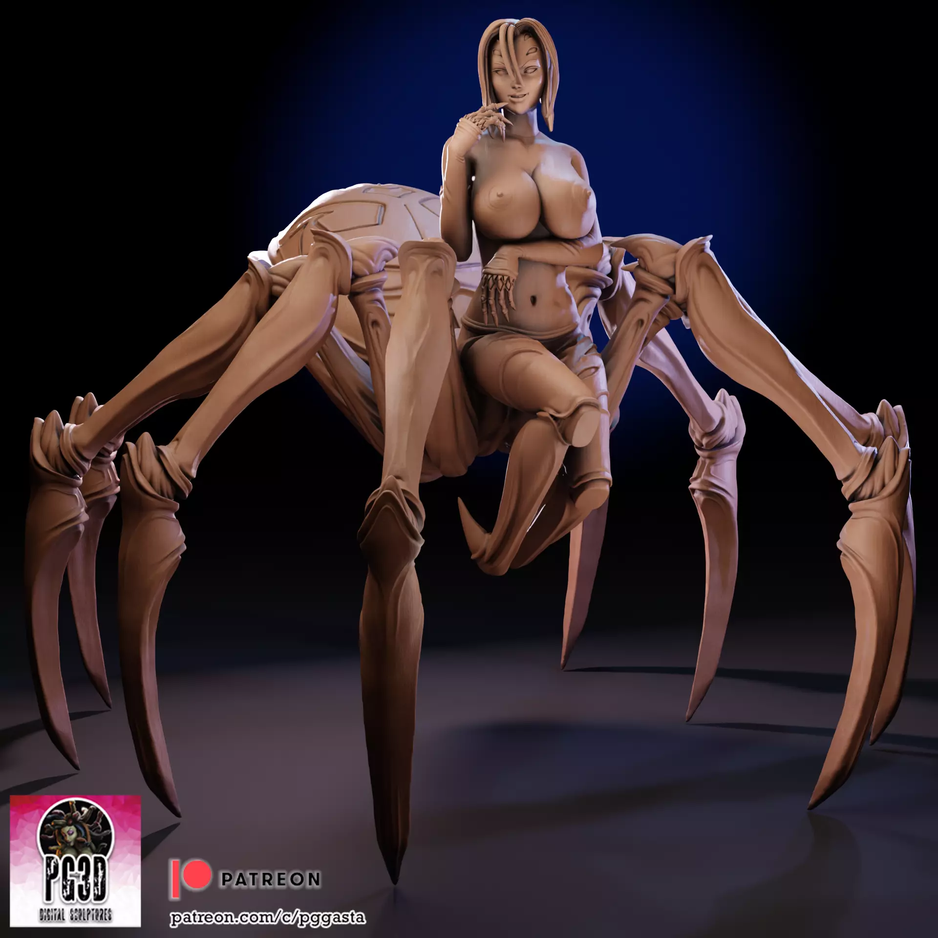 Rachnera Arachnera 1to10 Scale 3D Statue Monster Musume 3D print model_10