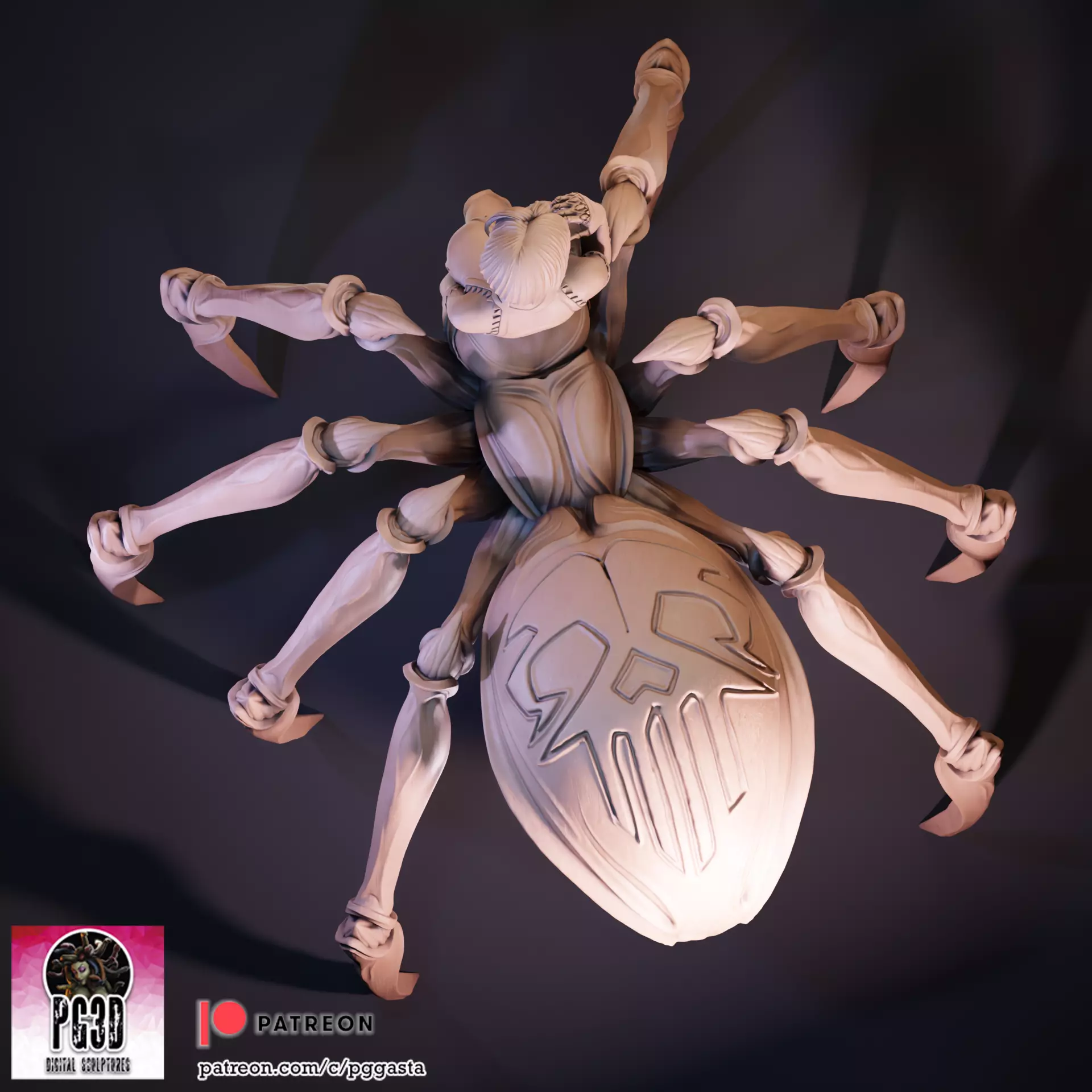 Rachnera Arachnera 1to10 Scale 3D Statue Monster Musume 3D print model_1