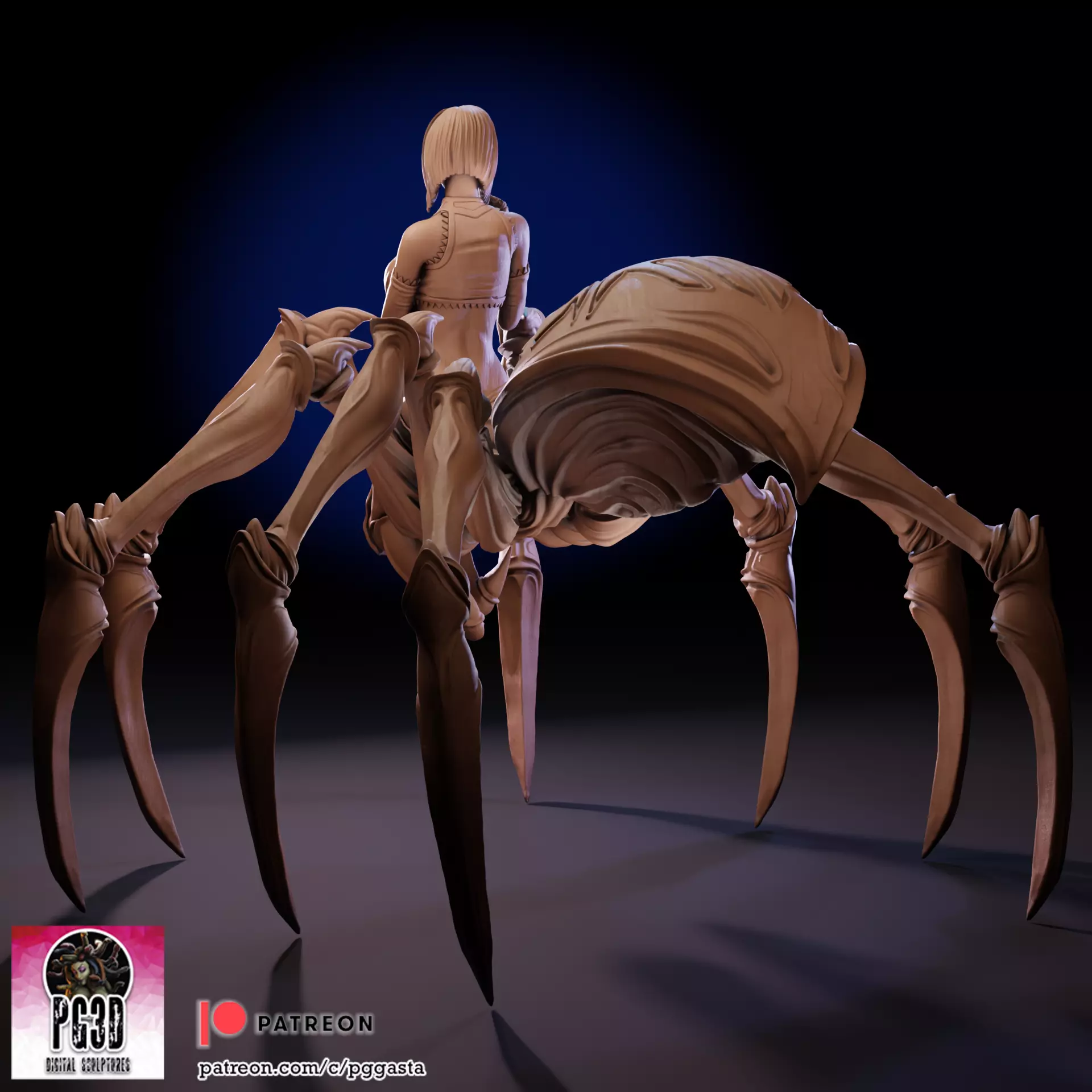 Rachnera Arachnera 1to10 Scale 3D Statue Monster Musume 3D print model_4
