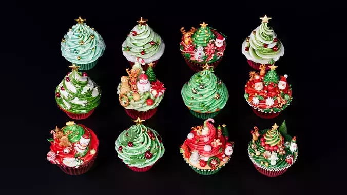 Christmas Style Cupcake Cake