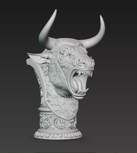 Dragon Summit Griffin Guardian and Bull Temple Busts 3D print model_18