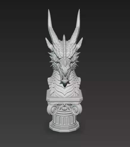 Dragon Summit Griffin Guardian and Bull Temple Busts 3D print model_15