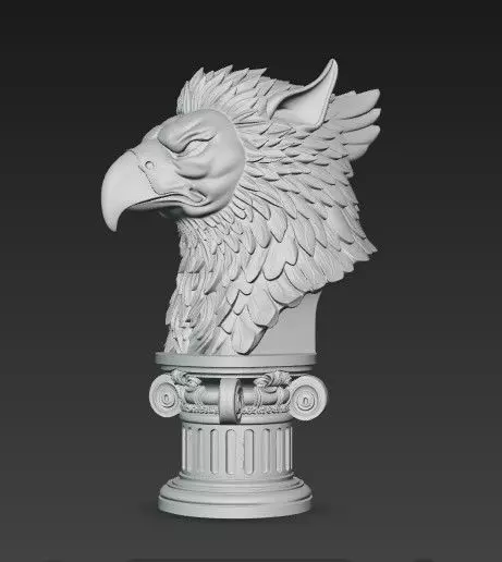 Dragon Summit Griffin Guardian and Bull Temple Busts 3D print model_6