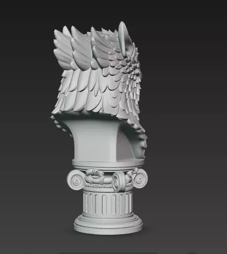 Dragon Summit Griffin Guardian and Bull Temple Busts 3D print model_10