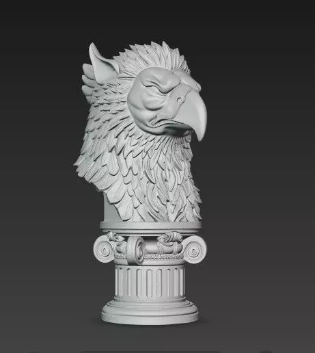 Dragon Summit Griffin Guardian and Bull Temple Busts 3D print model_8