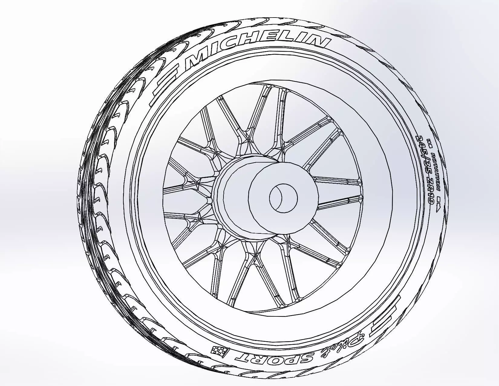 Wheels Forgeline MT1 19inch for your scale model 3D print model_7