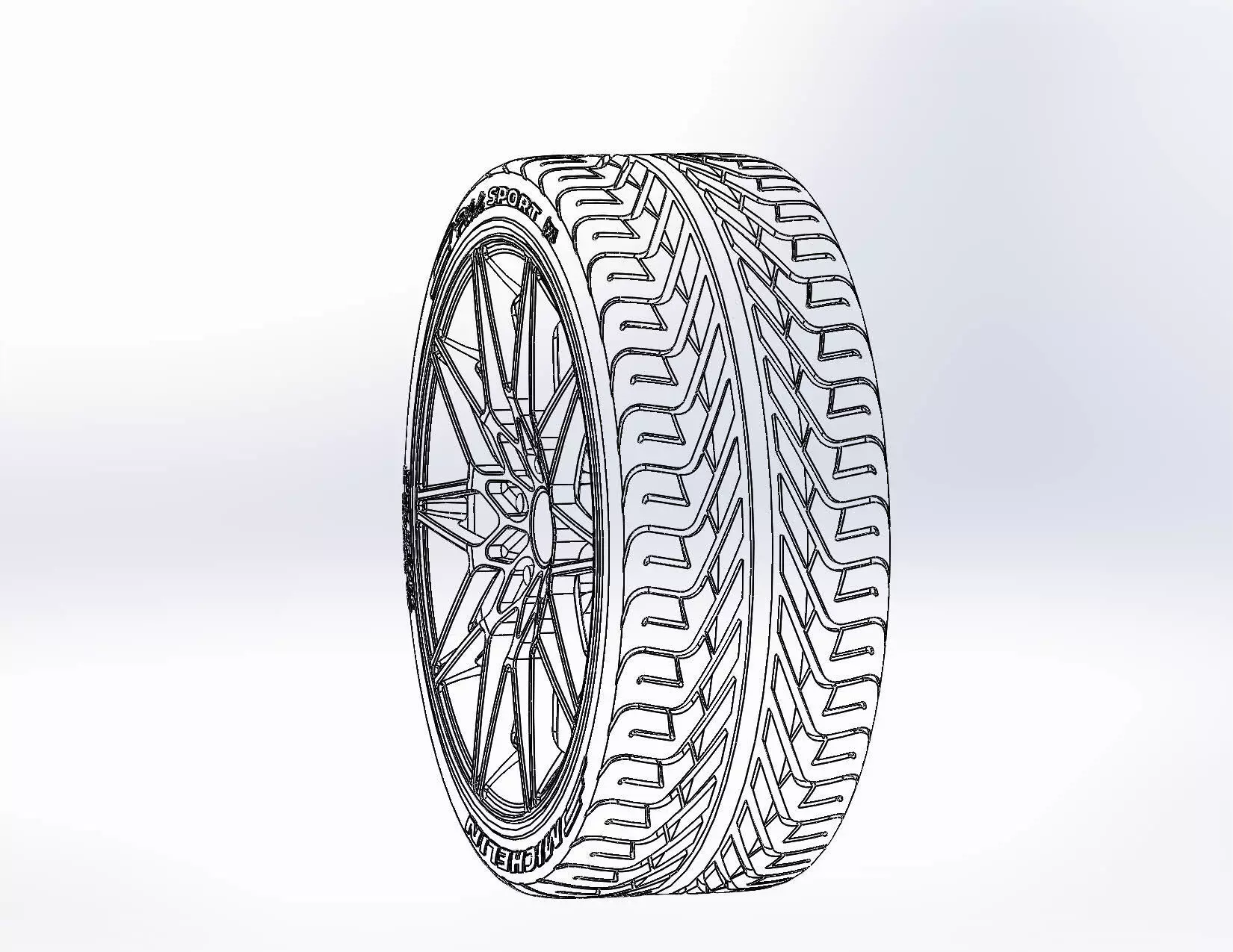 Wheels Forgeline MT1 19inch for your scale model 3D print model_5