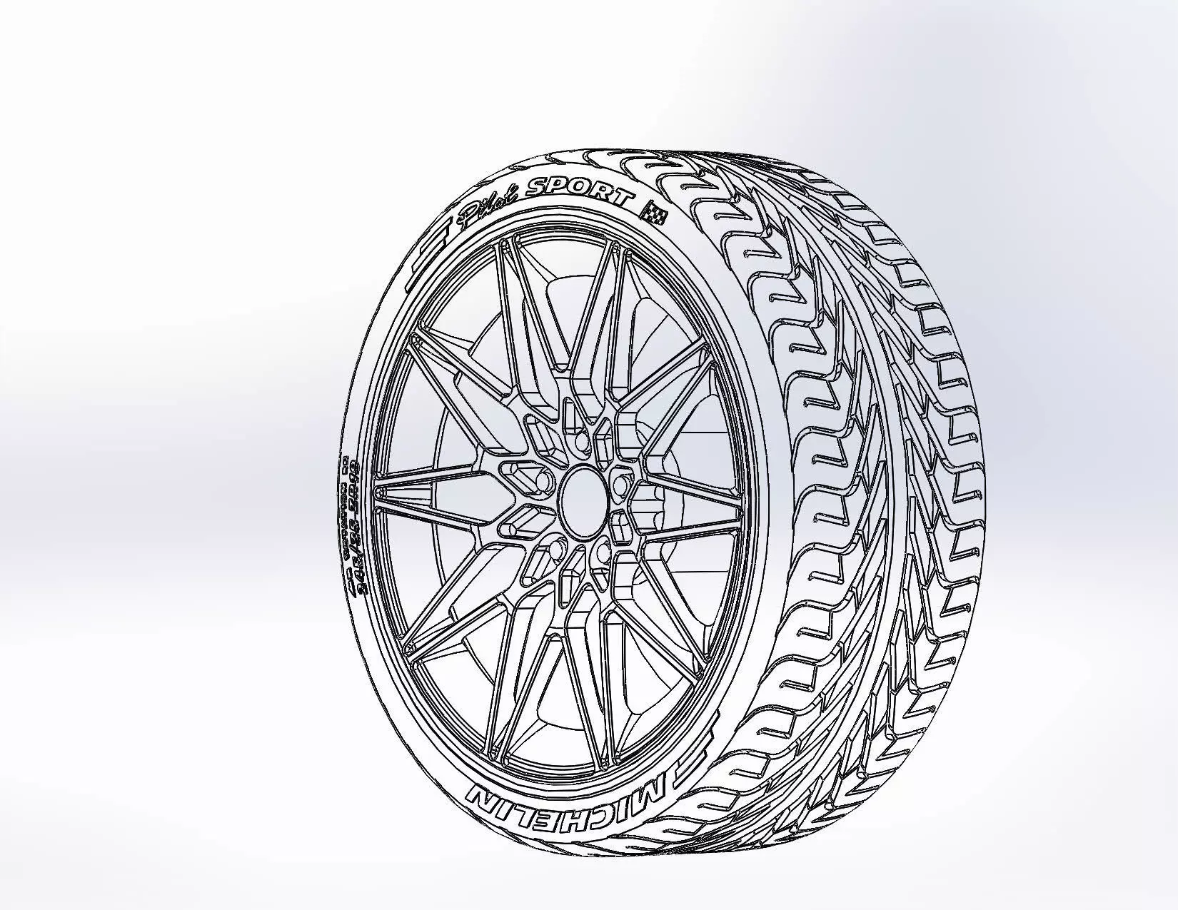 Wheels Forgeline MT1 19inch for your scale model 3D print model_3