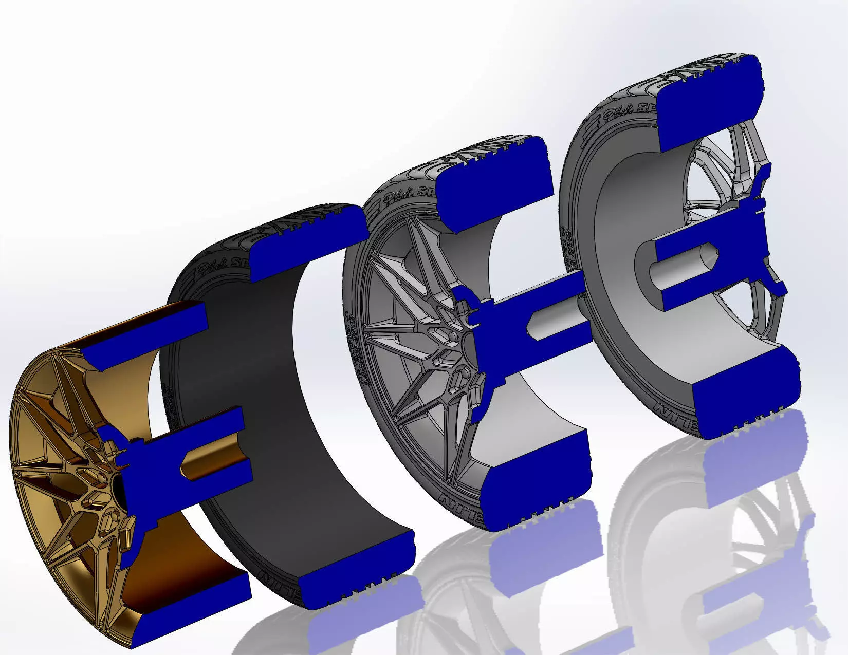 Wheels Forgeline MT1 19inch for your scale model 3D print model_11
