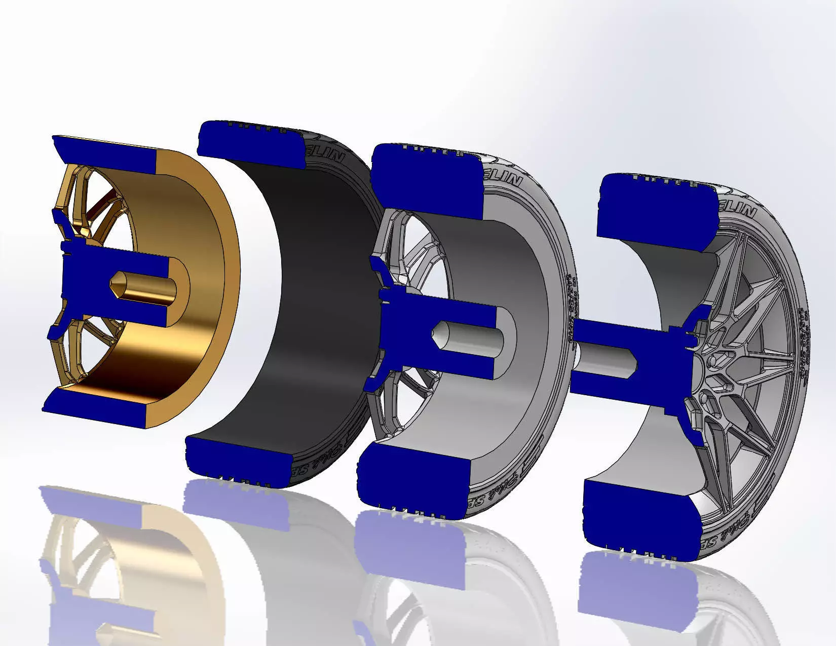 Wheels Forgeline MT1 19inch for your scale model 3D print model_12