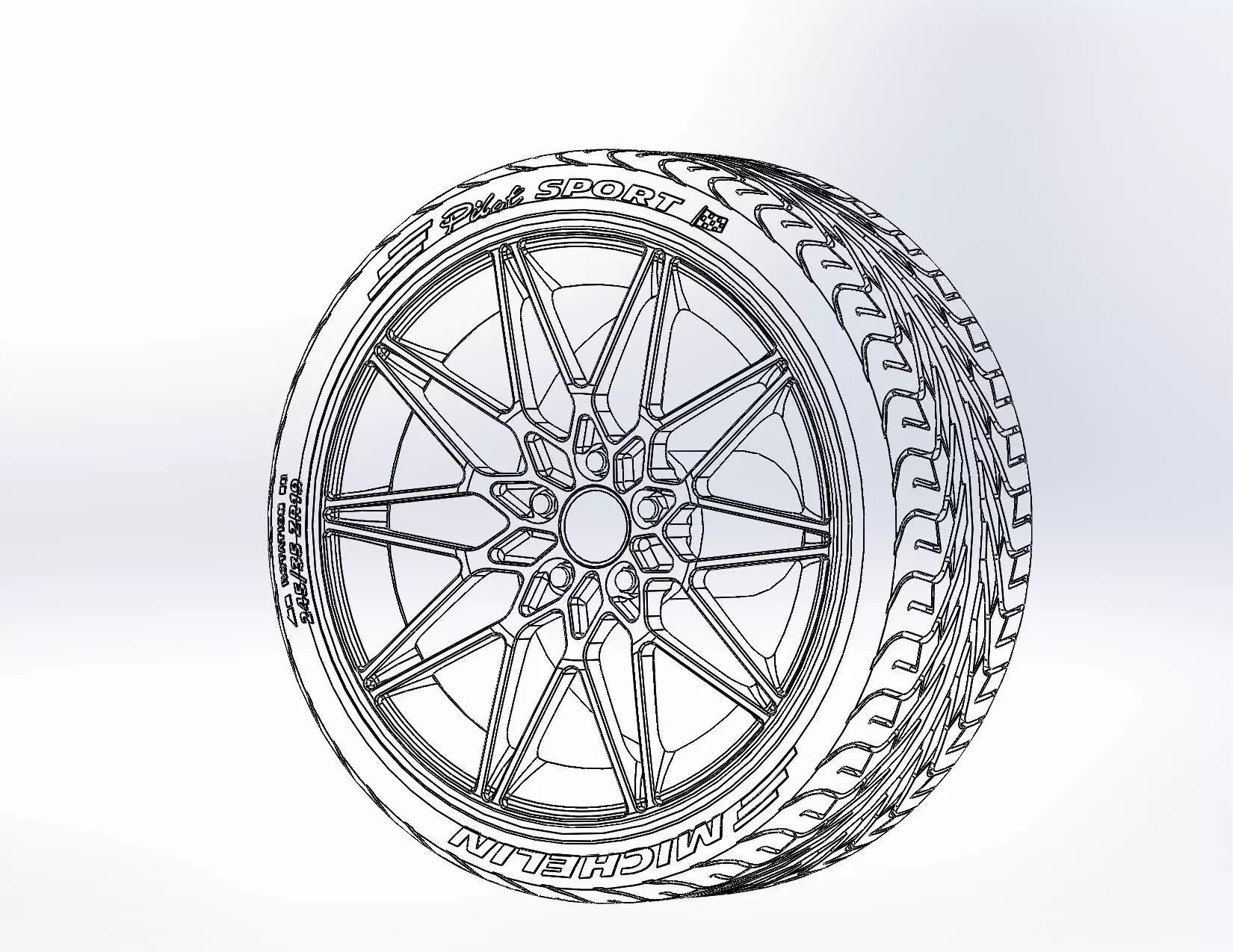 Wheels Forgeline MT1 19inch for your scale model 3D print model_1
