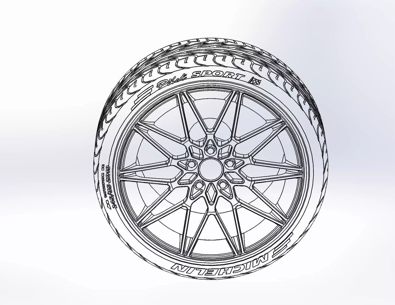 Wheels Forgeline MT1 19inch for your scale model 3D print model_9