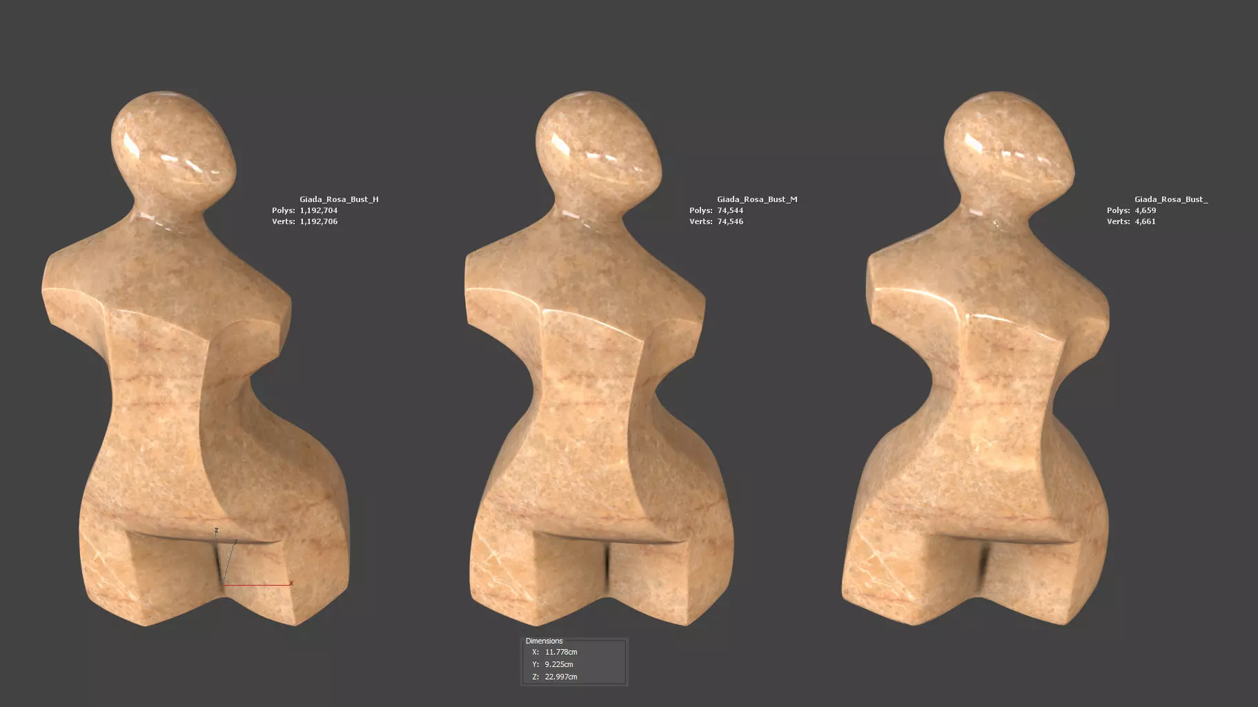 Giada Rosa Bust 3D model_2