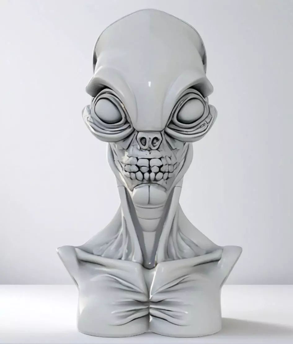 Alien Bust Sculpture 3D Model STL Printable 3D model 3D printable ...