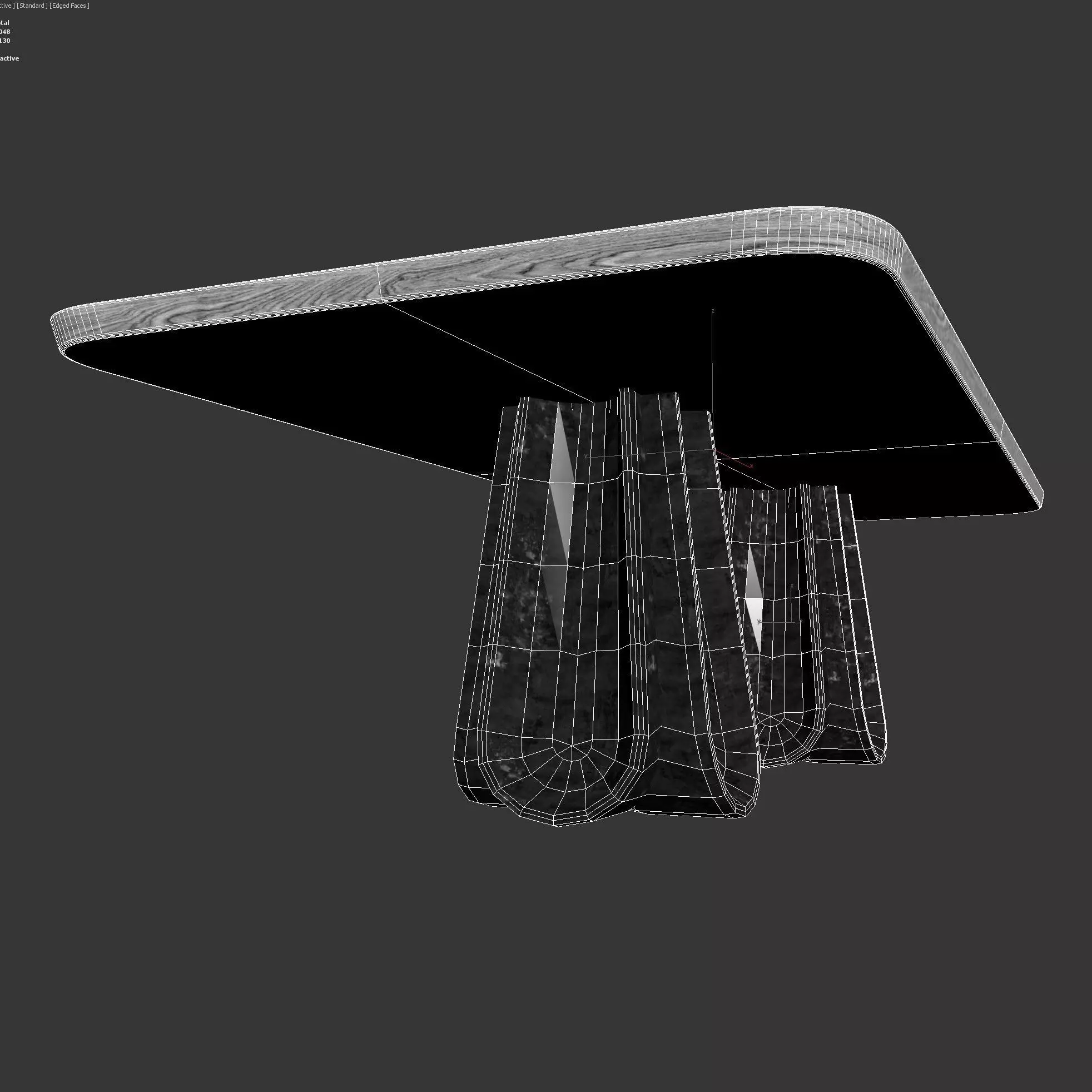 Emmanuel Levet Stenne Dress Up Rectangular Dining Table Bronze 3D model_6