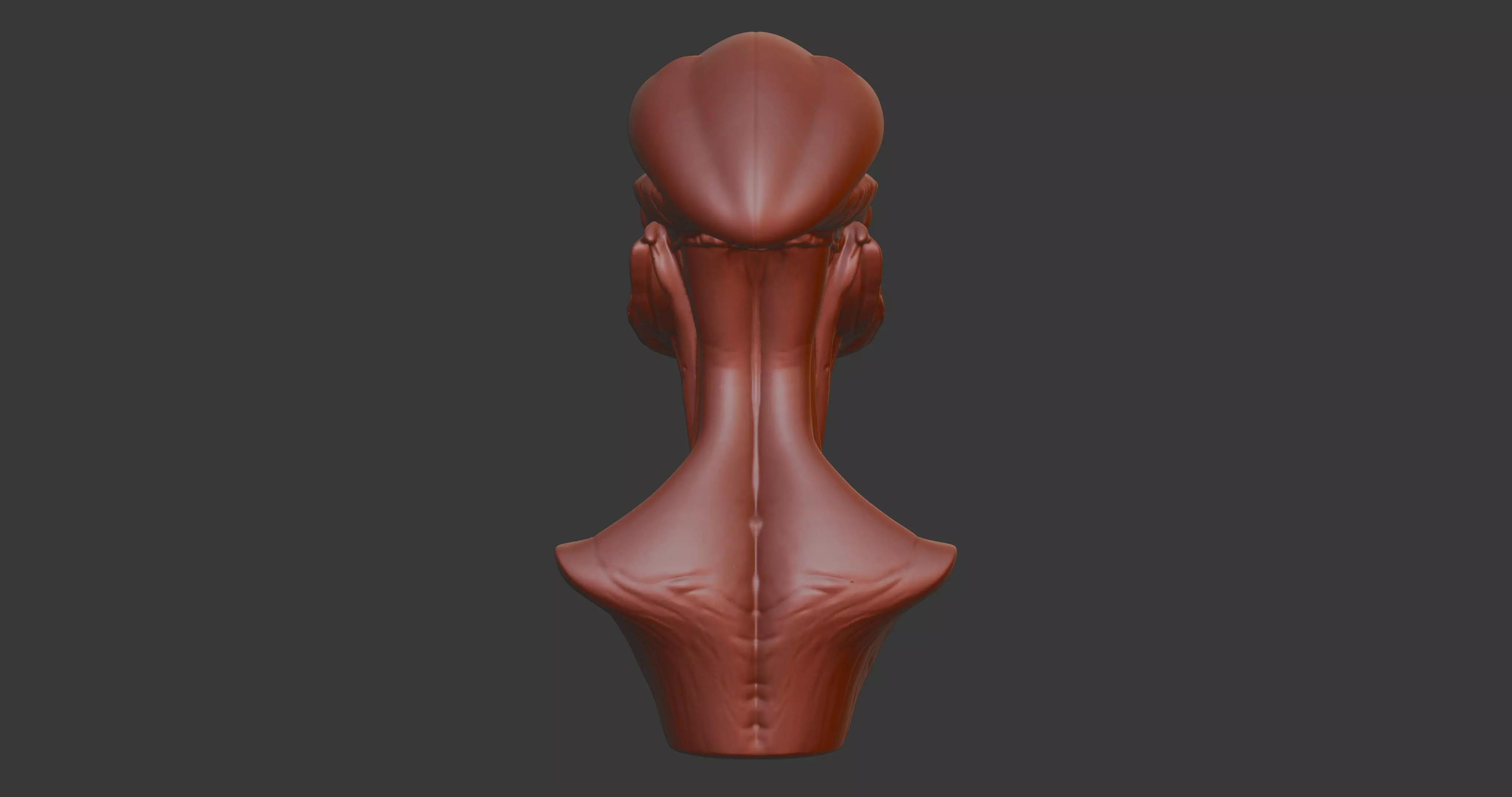 Alien Bust Sculpture 3D Model STL Printable 3D print model_5