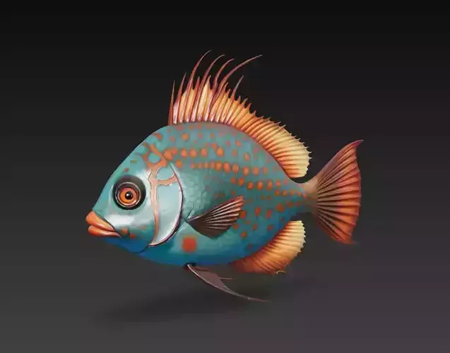 Fish Realistic 3D Model - Low Poly Realistic Game Ready