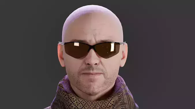 Rio UN Soldier Rigged Low-poly 3D model