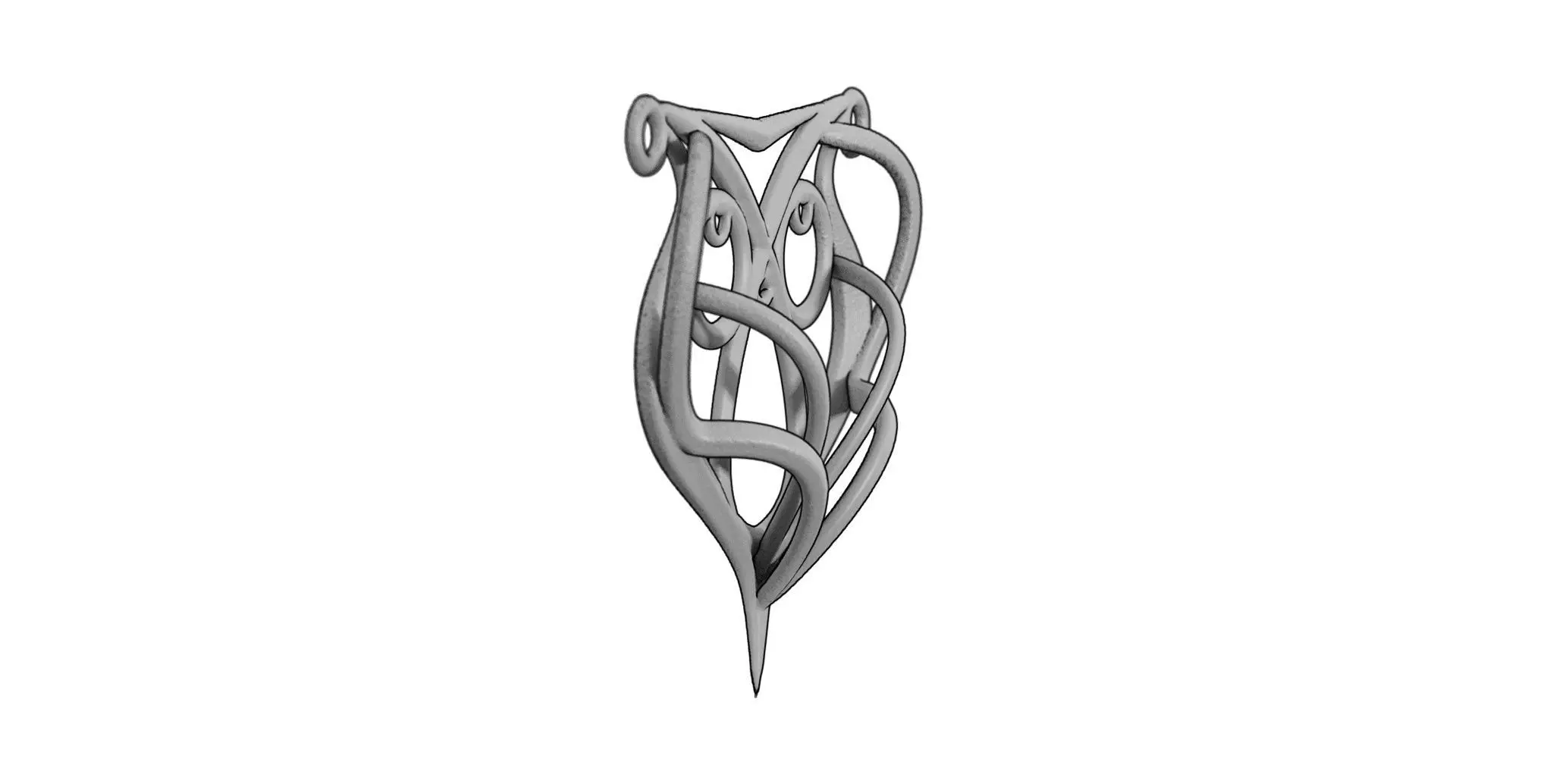 Art nouveau pendant 3D print model_16