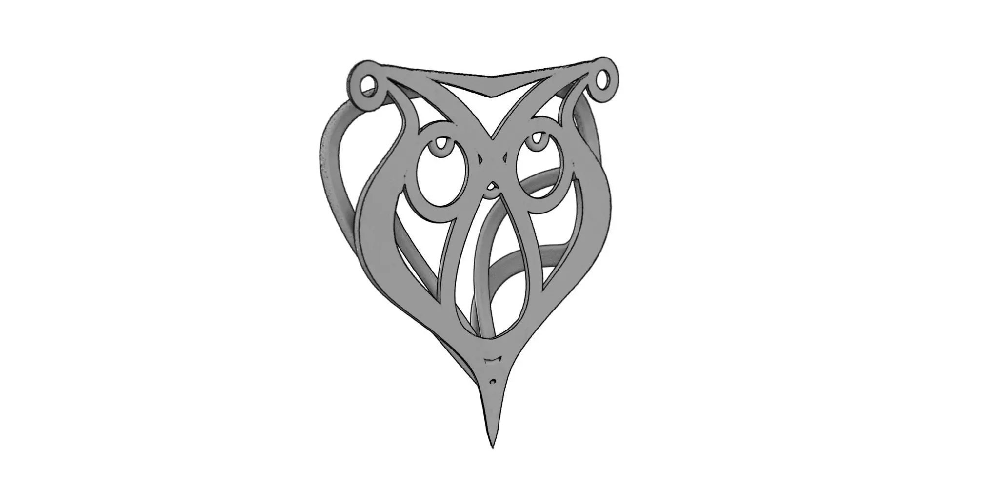 Art nouveau pendant 3D print model_9