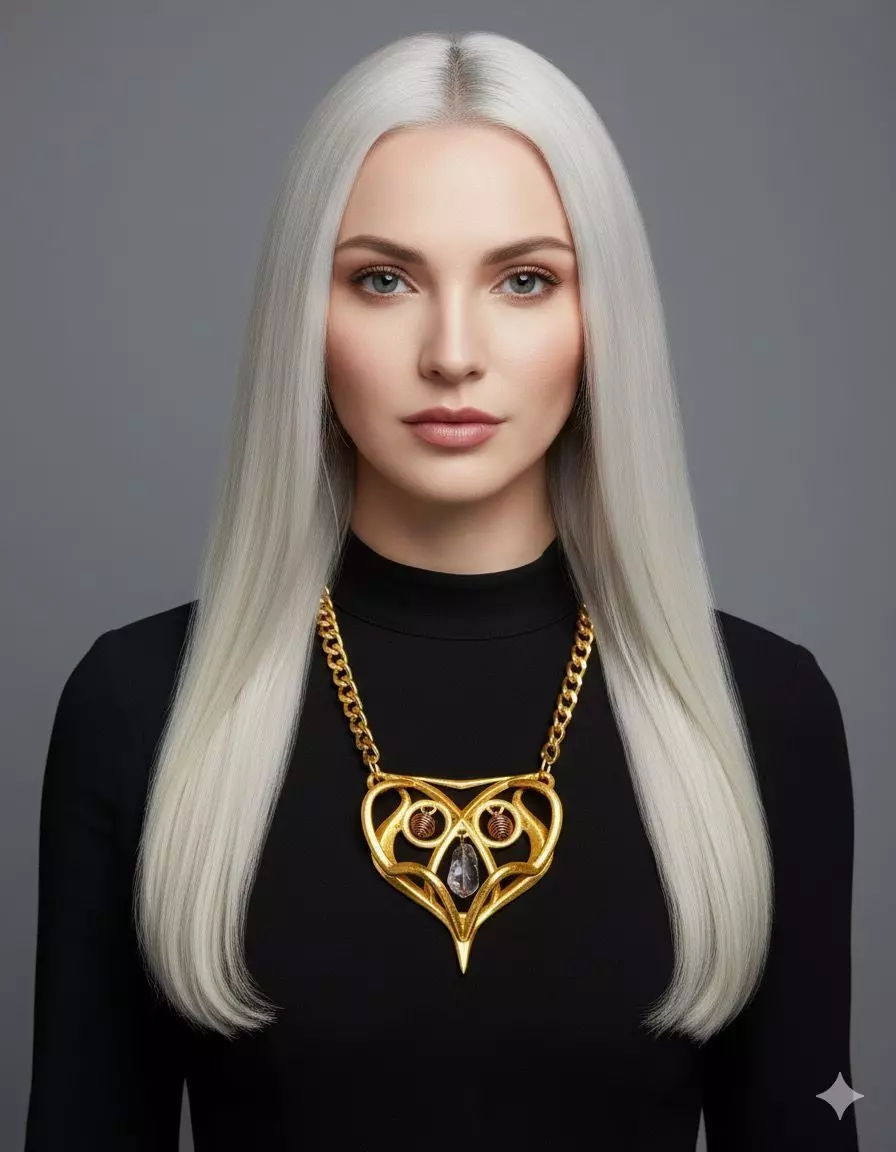 Art nouveau pendant 3D print model_2