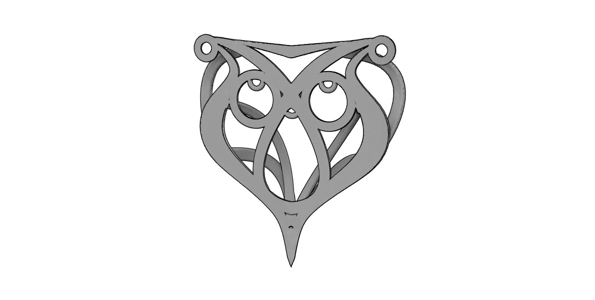 Art nouveau pendant 3D print model_12