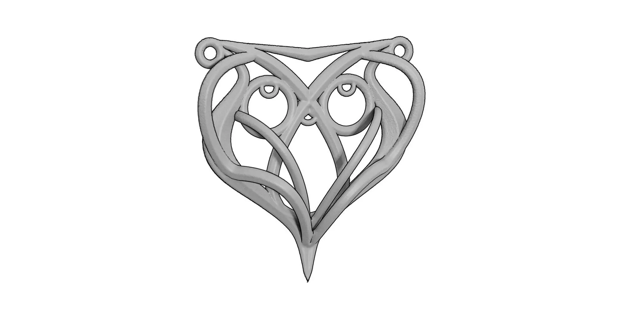 Art nouveau pendant 3D print model_18