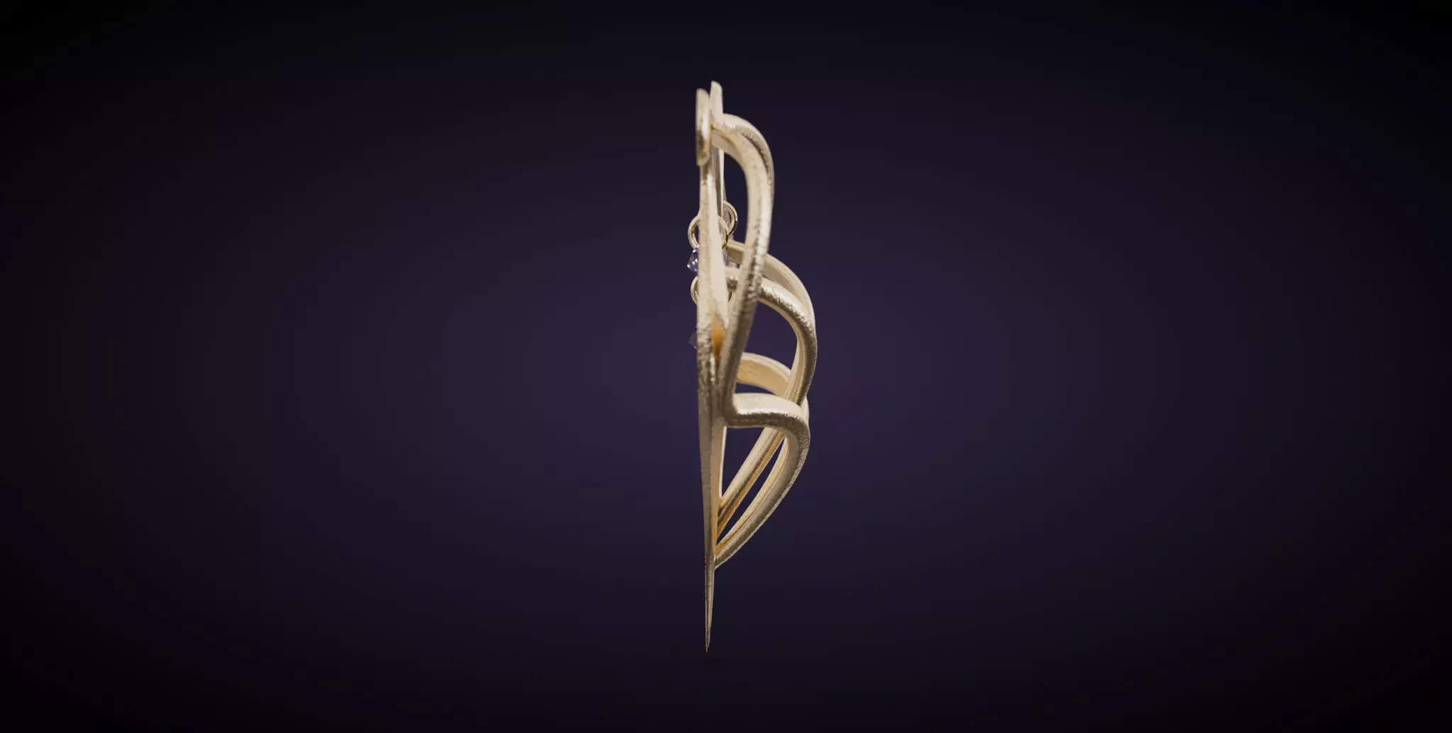 Art nouveau pendant 3D print model_31