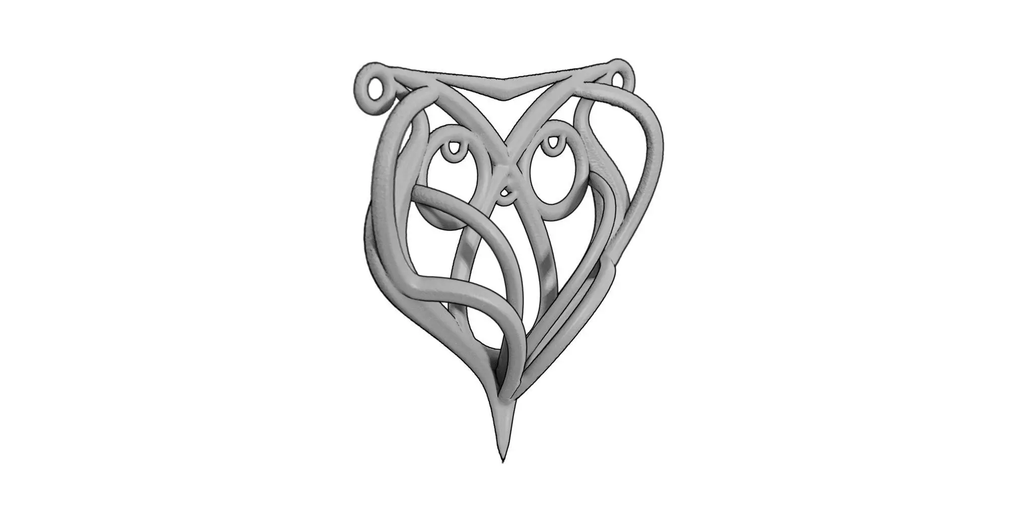 Art nouveau pendant 3D print model_17