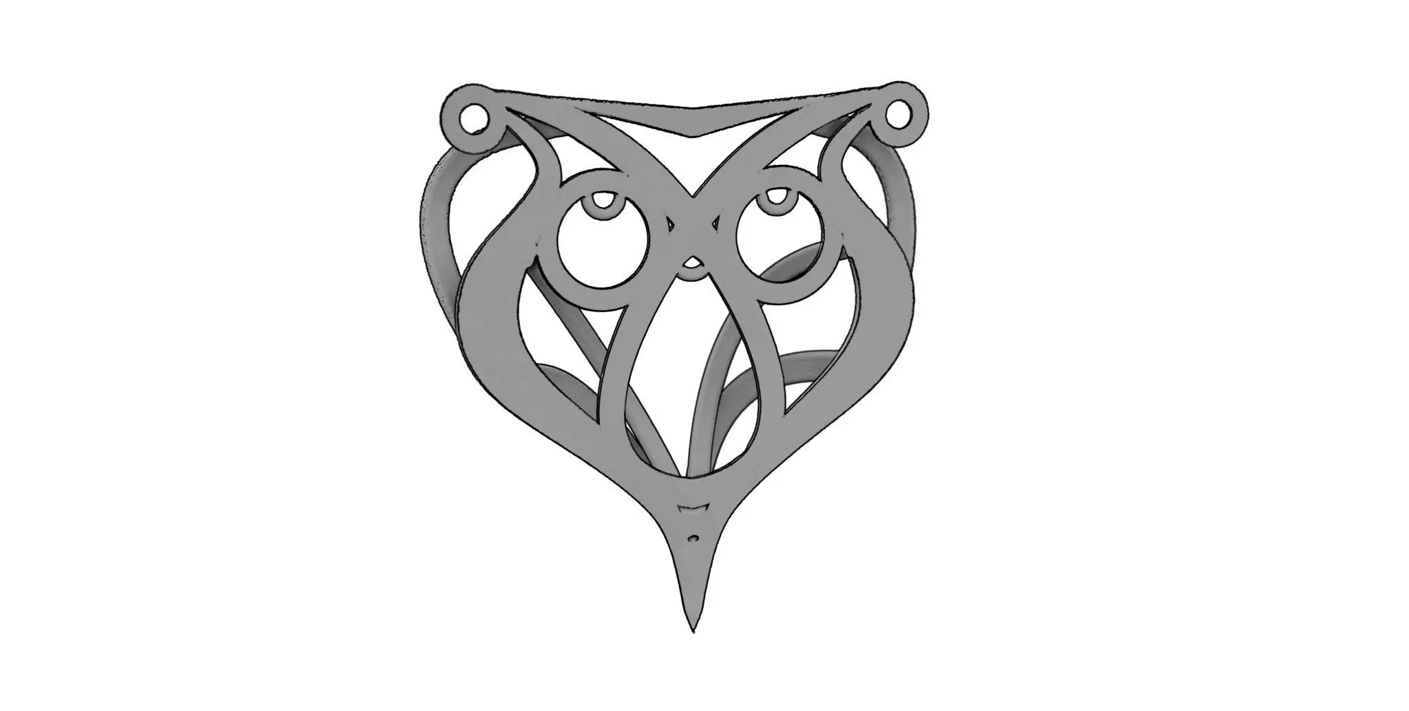 Art nouveau pendant 3D print model_10