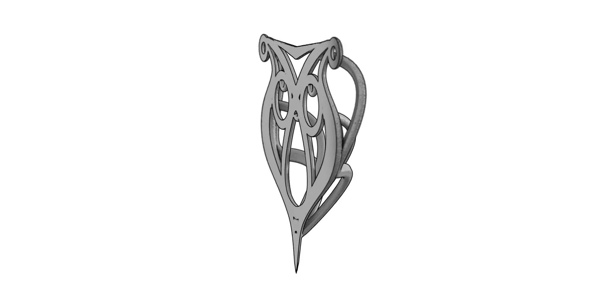 Art nouveau pendant 3D print model_14