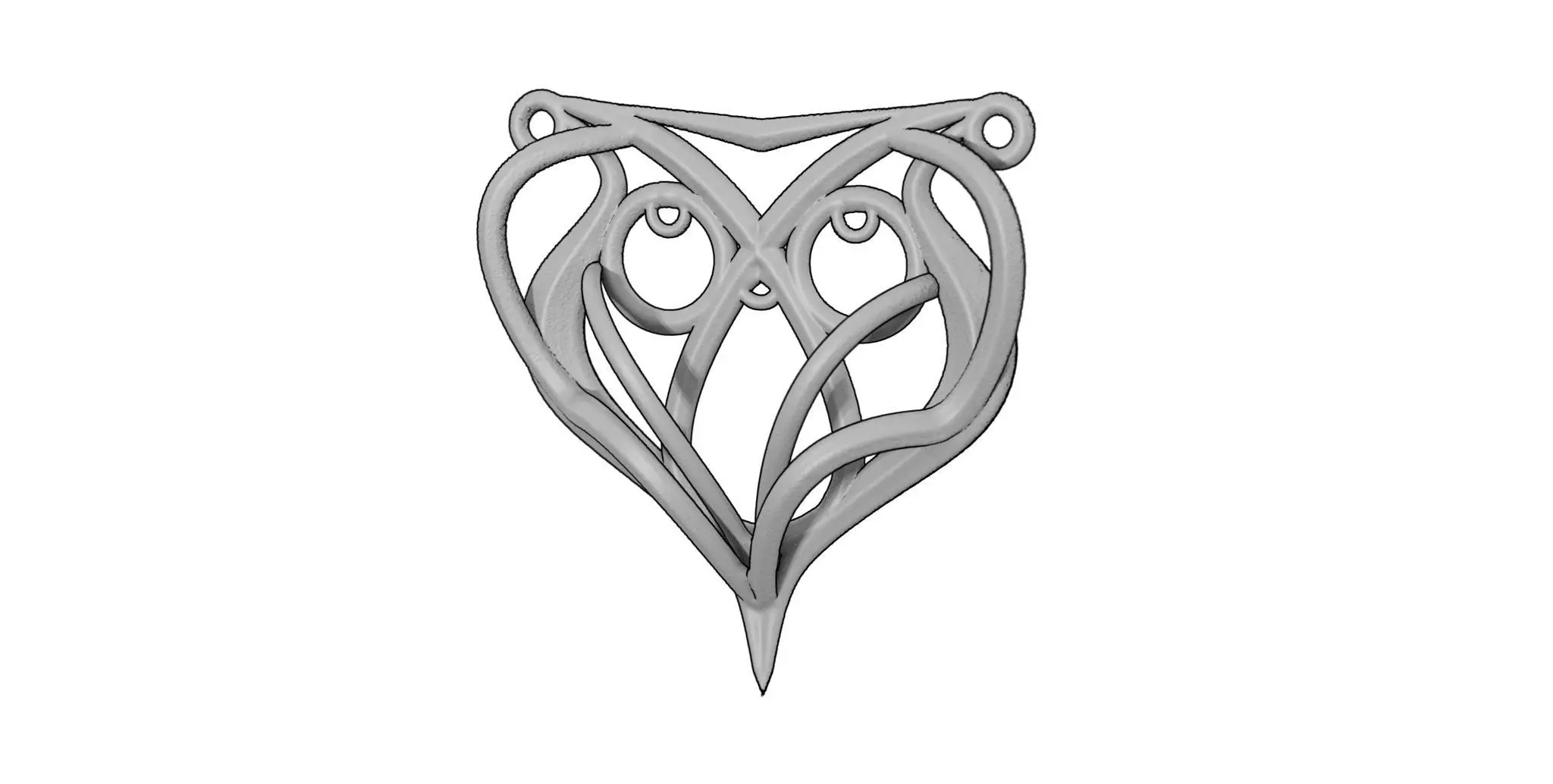 Art nouveau pendant 3D print model_4