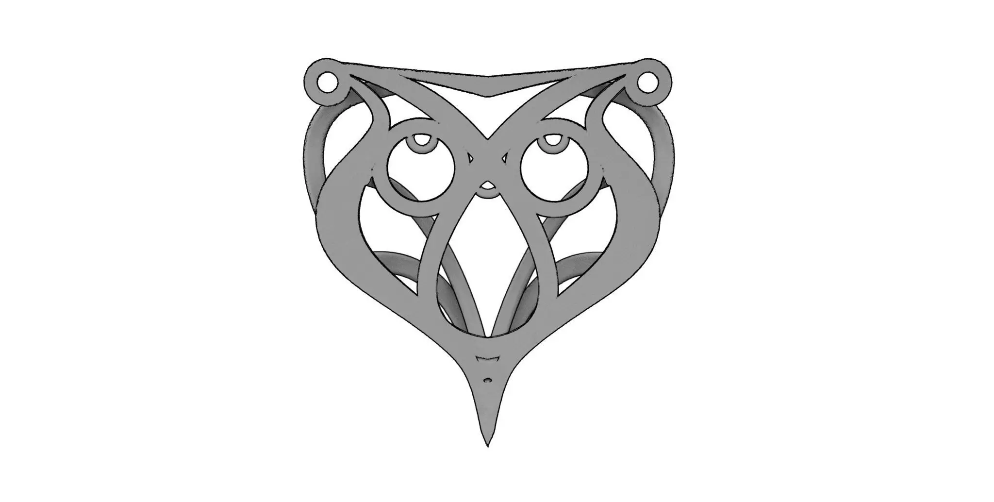 Art nouveau pendant 3D print model_11