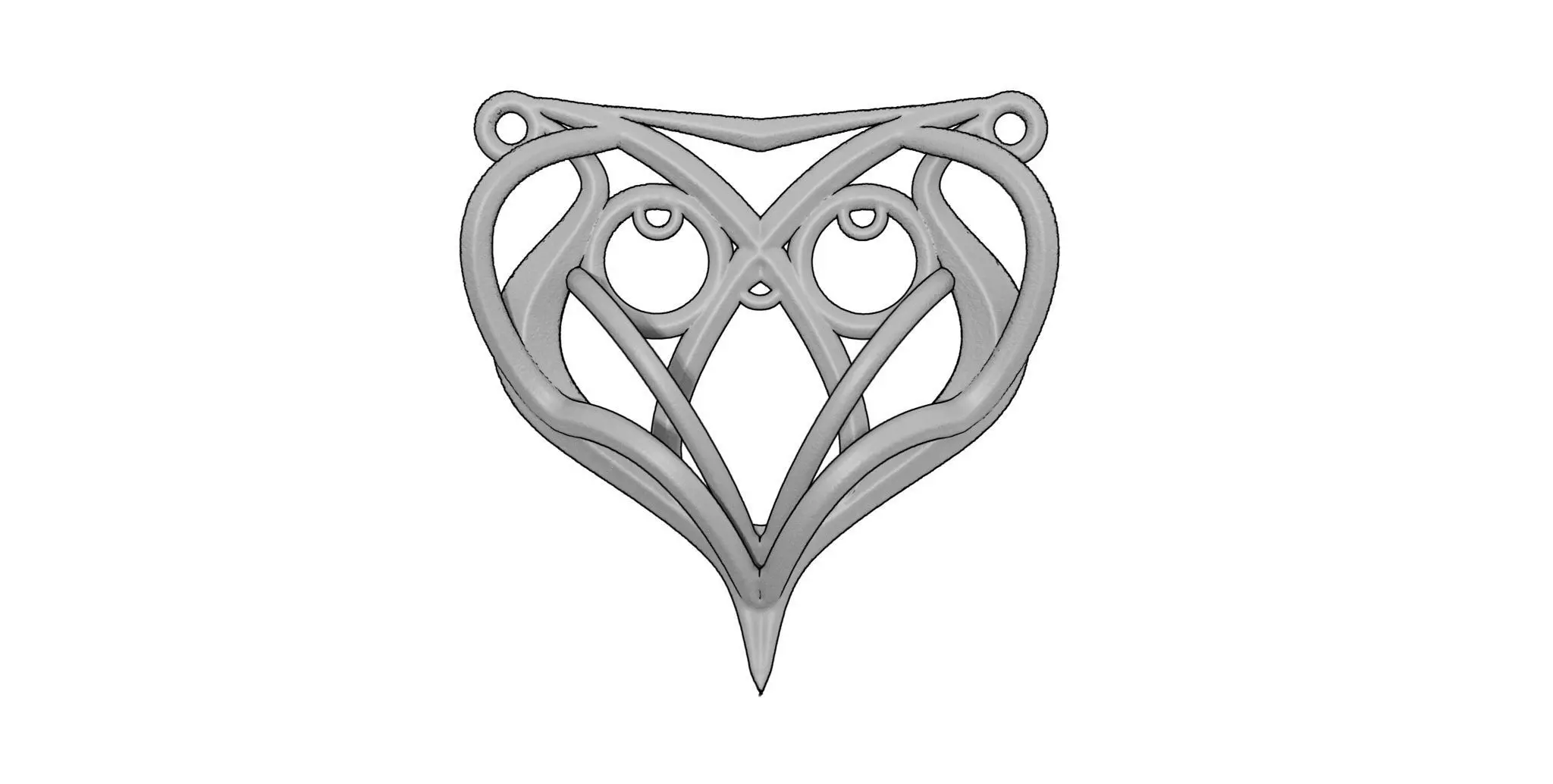 Art nouveau pendant 3D print model_3