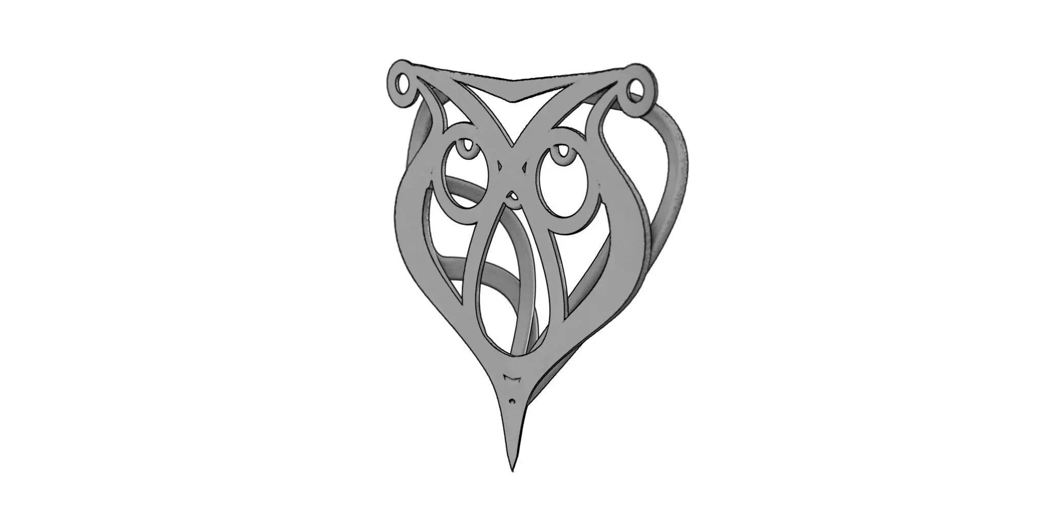 Art nouveau pendant 3D print model_13