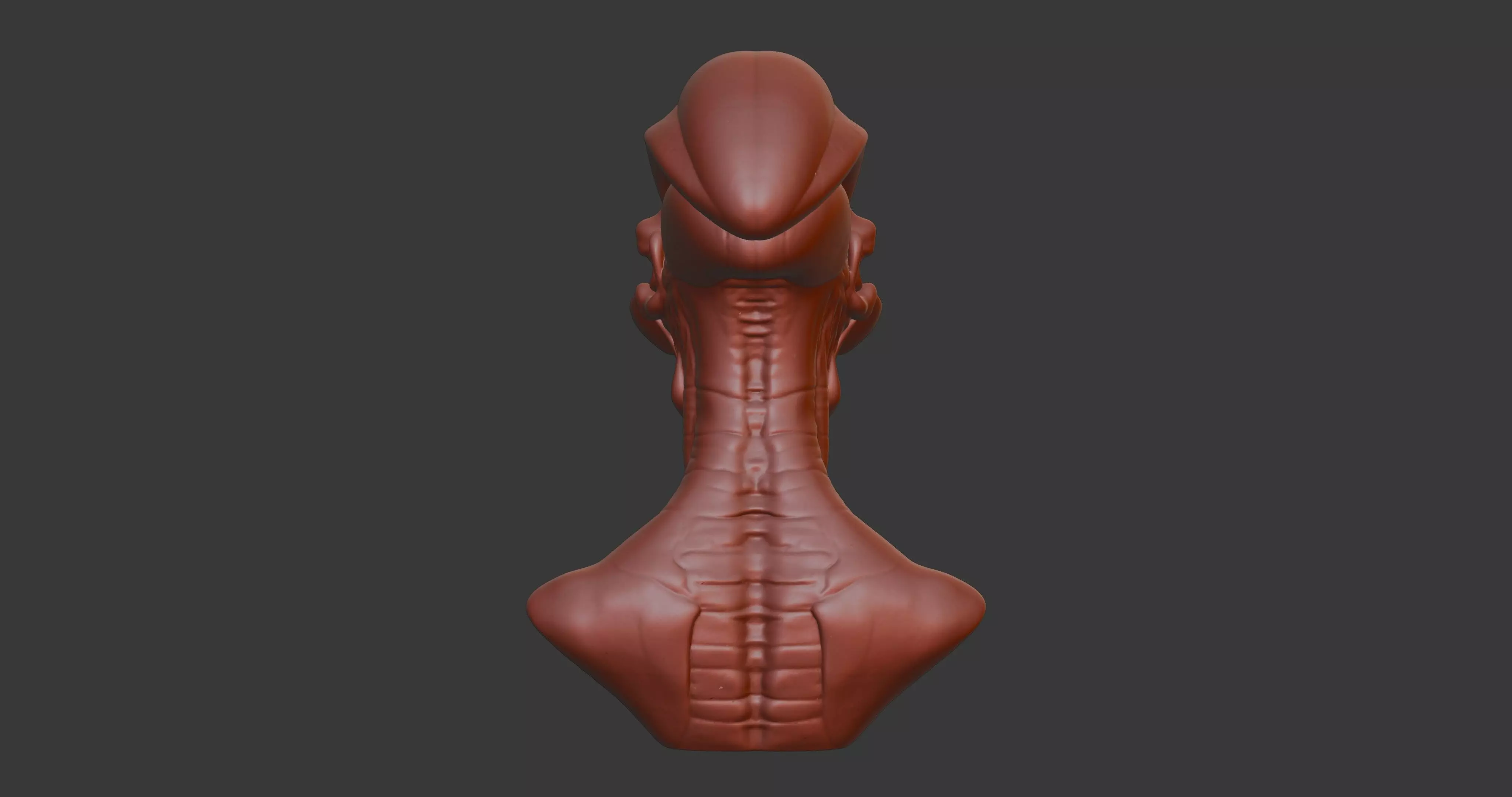 Alien Bust Sculpture 3D Model STL Printable 3D print model_5