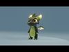 Dark Green Baby Dragon 3D Character Audio Unity Unreal Ready Low-poly 3D model_4