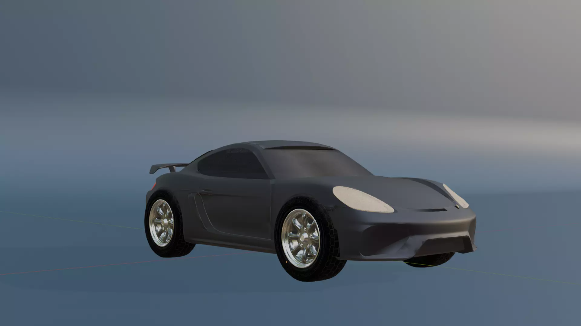 Sports Car 3D Model Mid Poly 3D model_3