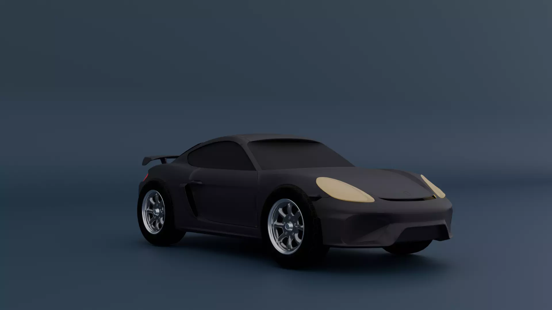 Sports Car 3D Model Mid Poly 3D model_0