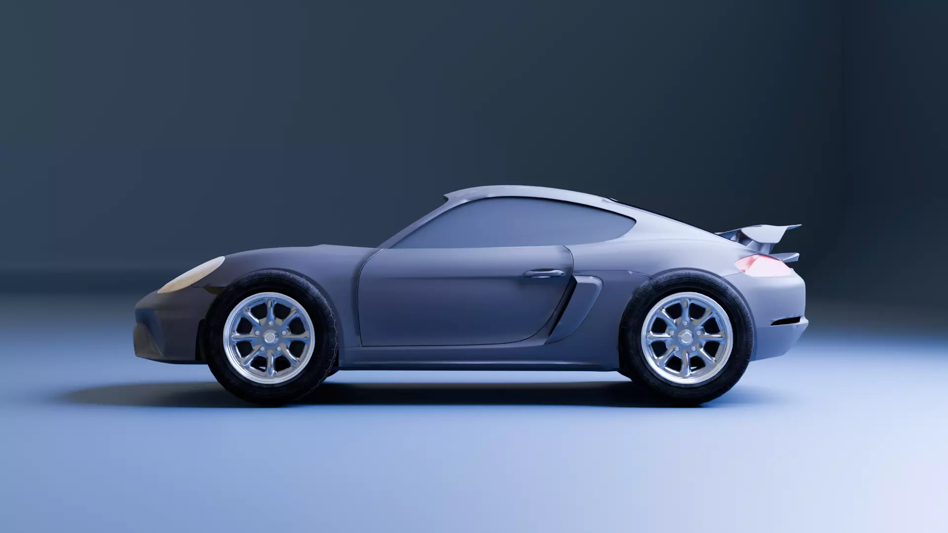 Sports Car 3D Model Mid Poly 3D model_2