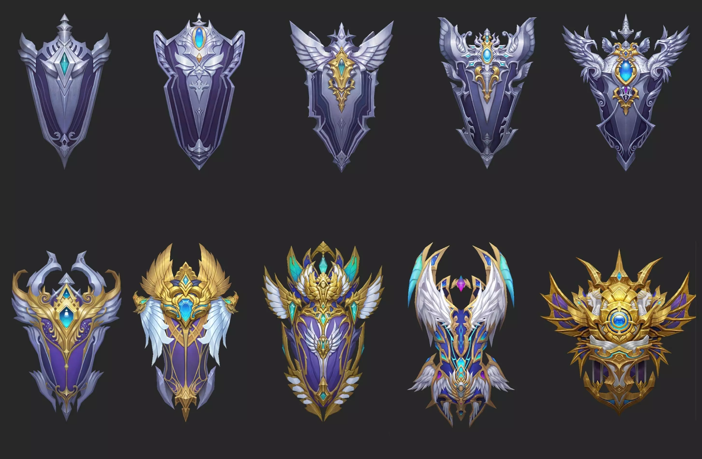 Light Divine Shields of the Archangel Low-poly 3D model_0