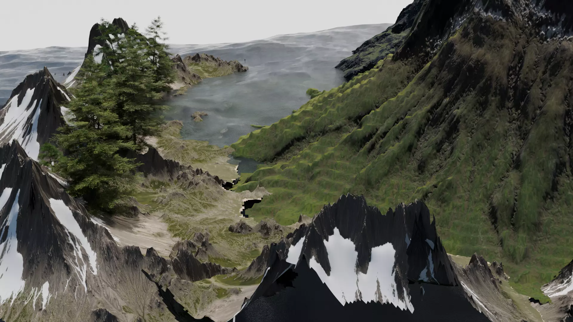 island on water 3D model_6