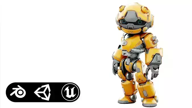 ROBO ZERO-E Rigged for Unreal Engine - Unity - MIXAMO