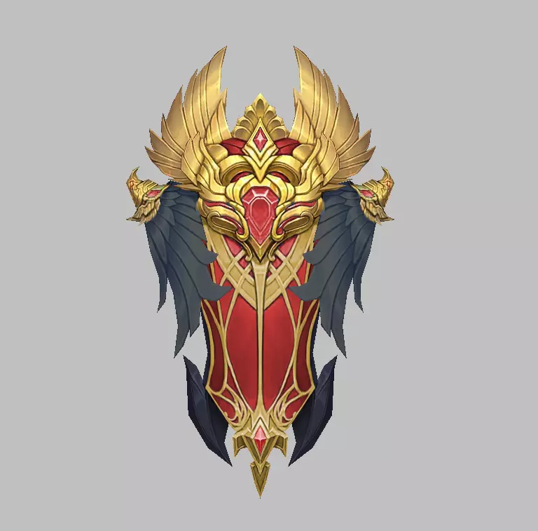 Dark Divine Shields of the Archangel Low-poly 3D model_7